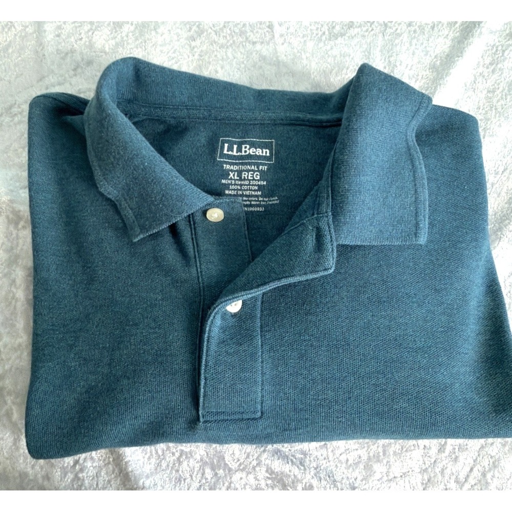 L.L. Bean Men's XL Traditional Fit Cotton Polo Shirt – Classic Casual Staple